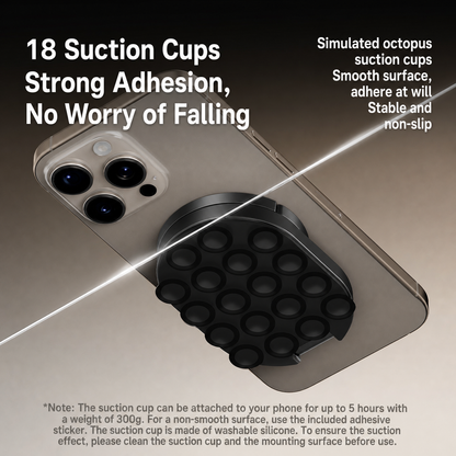 3-in-1 Magnetic Suction Phone Holder – Foldable & Rotatable Stand