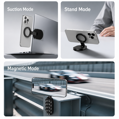 3-in-1 Magnetic Suction Phone Holder – Foldable & Rotatable Stand